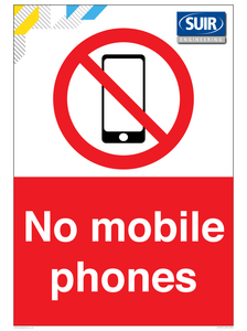 No mobile phones Suir Branded